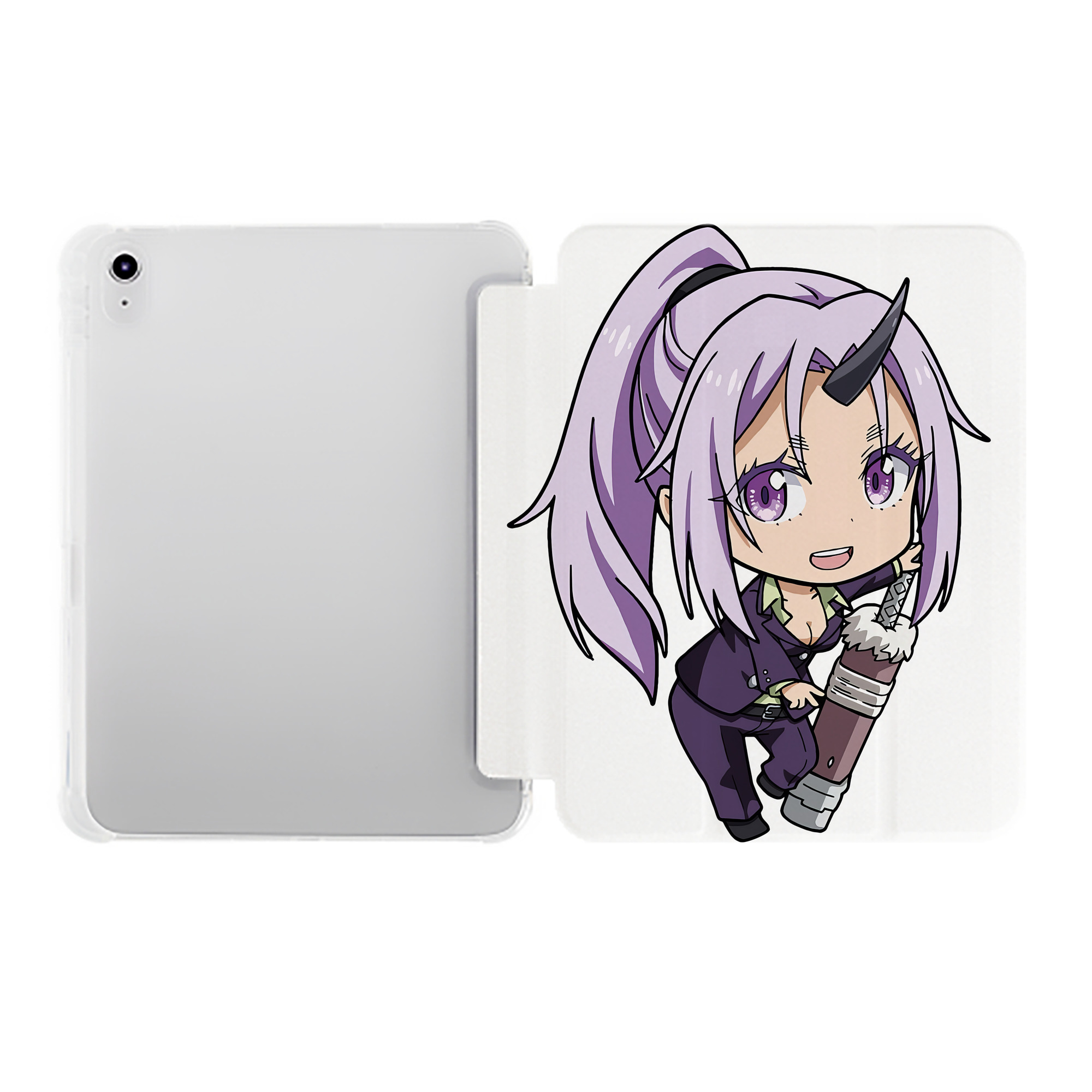 （画像用） 転スラ Regarding Reincarnated to Slime IPad ケース ペン収納付き 三つ折りスタンド PUレザー×シリコン 対応機種9.5/10.5/10.9インチ